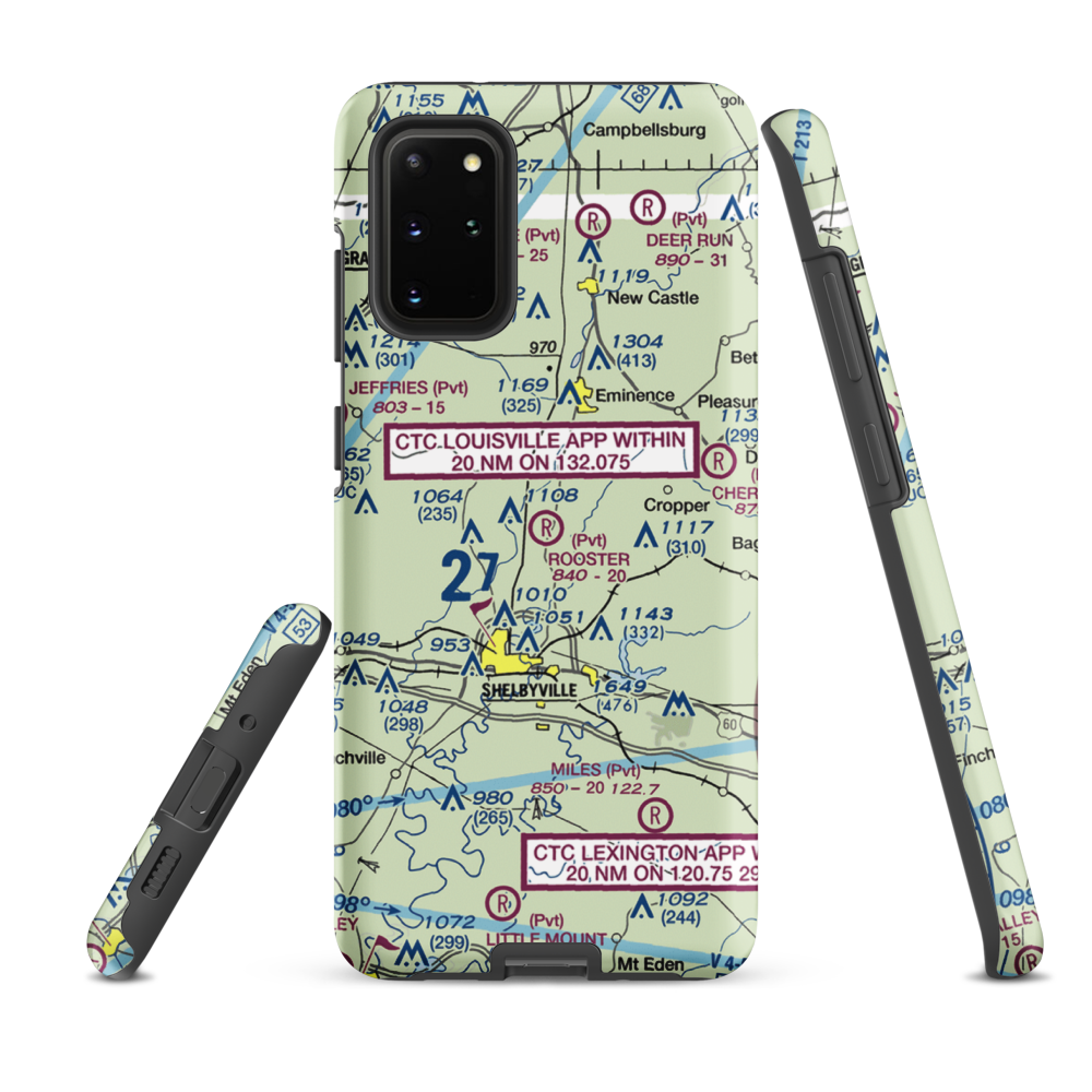 Rooster Field (40KY) VFR Sectional Samsung Phone Case Samsung Galaxy S20 Plus model shown