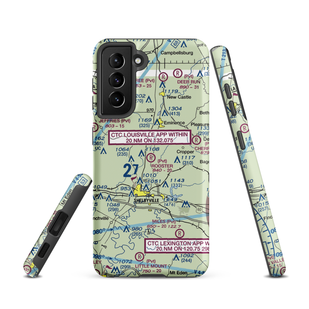 Rooster Field (40KY) VFR Sectional Samsung Phone Case Samsung Galaxy S21 model shown
