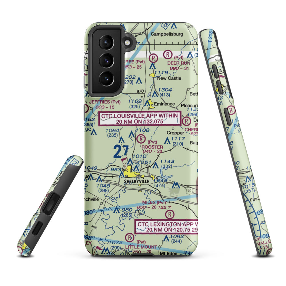Rooster Field (40KY) VFR Sectional Samsung Phone Case Samsung Galaxy S21 Plus model shown