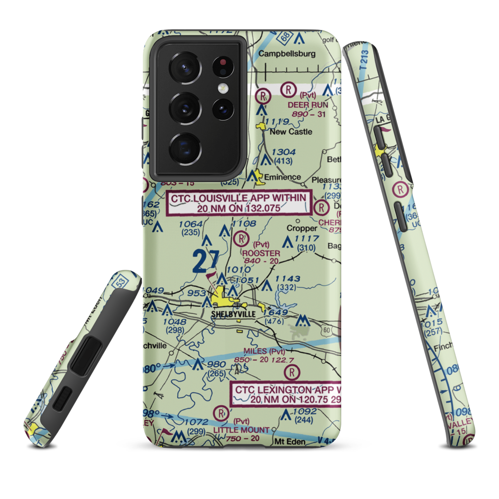 Rooster Field (40KY) VFR Sectional Samsung Phone Case Samsung Galaxy S21 Plus model shown
