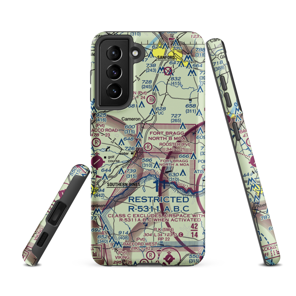Rooster Field (84NC) VFR Sectional Samsung Phone Case Samsung Galaxy S21 FE model shown