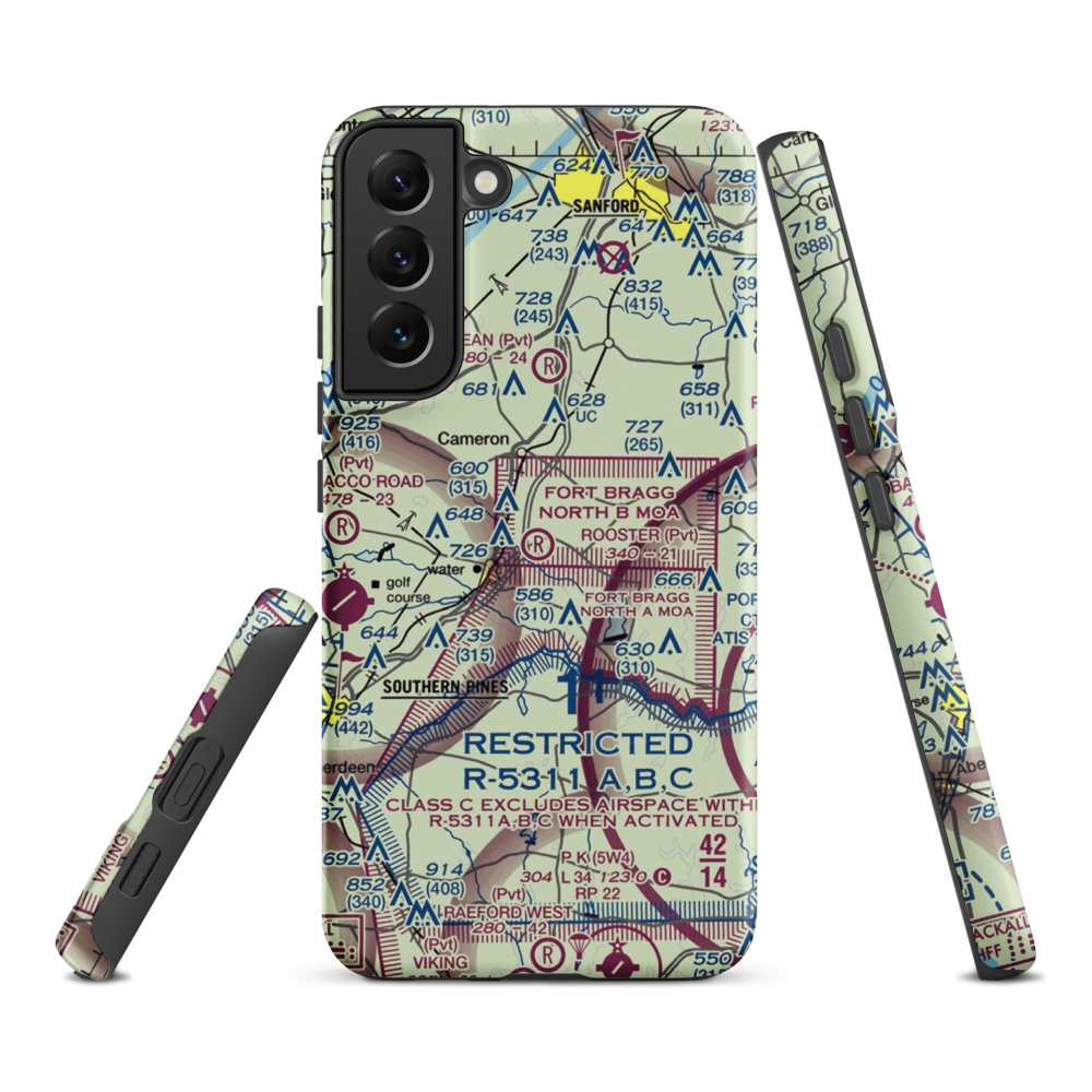 Rooster Field (84NC) VFR Sectional Samsung Phone Case Samsung Galaxy S22 Plus model shown