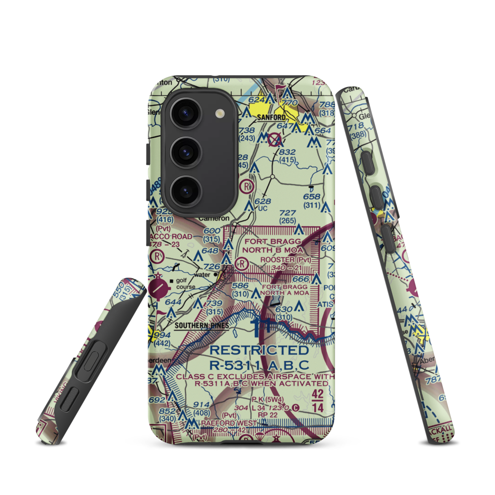 Rooster Field (84NC) VFR Sectional Samsung Phone Case Samsung Galaxy S23 model shown