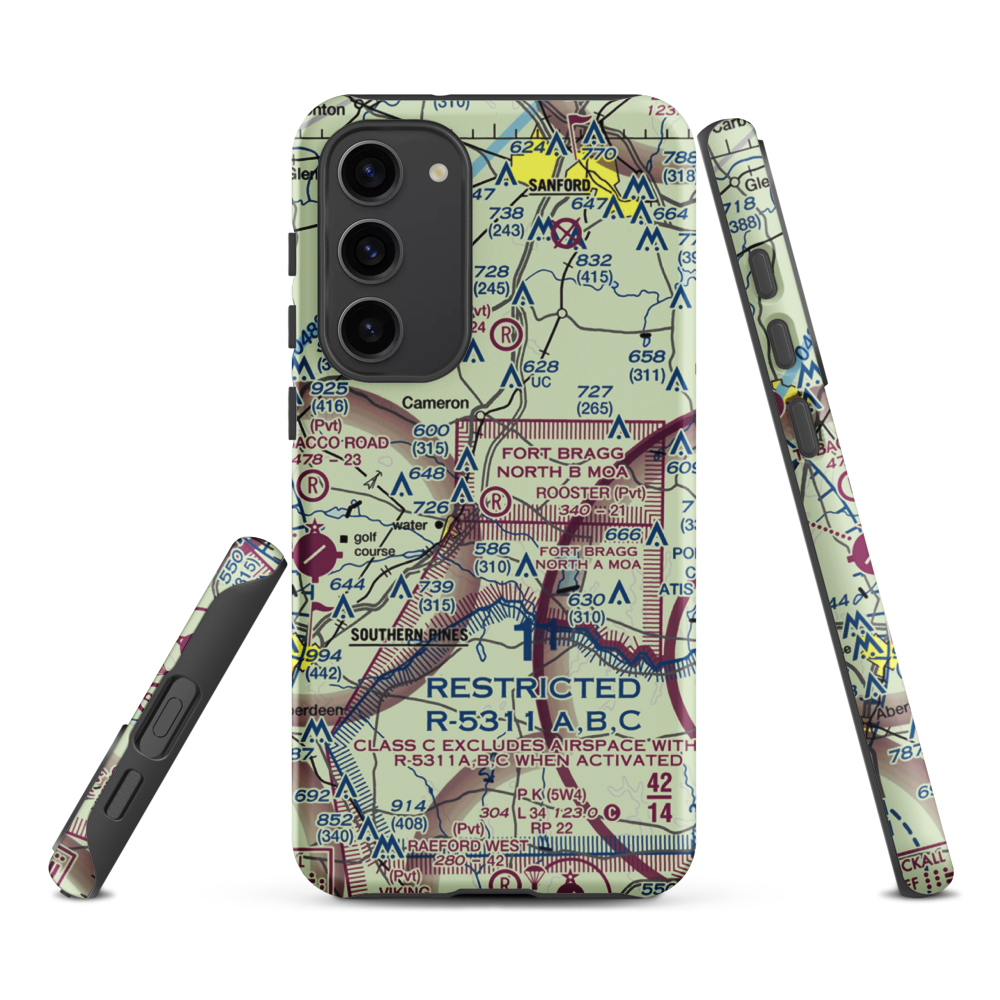 Rooster Field (84NC) VFR Sectional Samsung Phone Case Samsung Galaxy S23 Plus model shown
