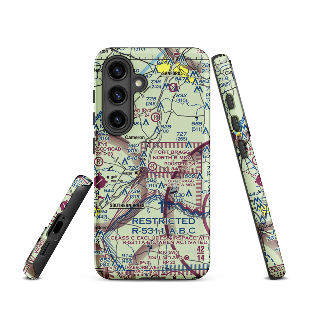 Rooster Field (84NC) VFR Sectional Samsung Phone Case Samsung Galaxy S24 model shown