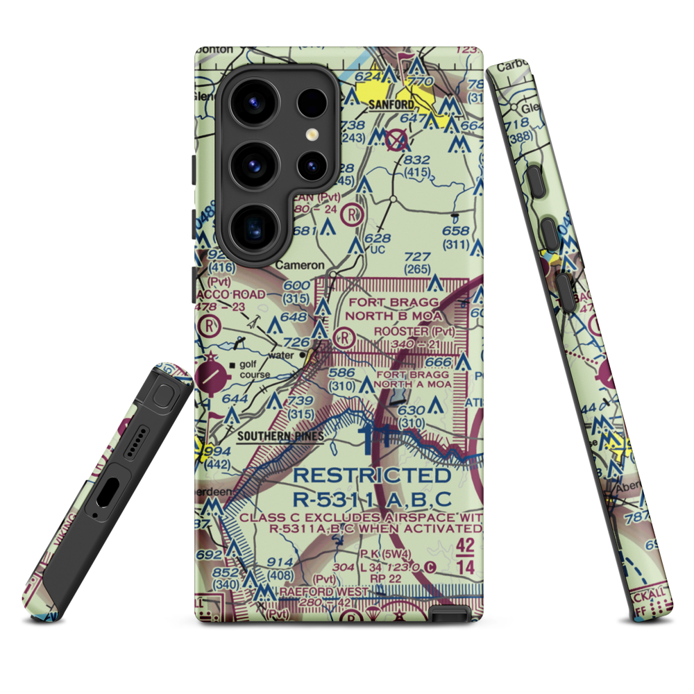 Rooster Field (84NC) VFR Sectional Samsung Phone Case Samsung Galaxy S24 Ultra model shown