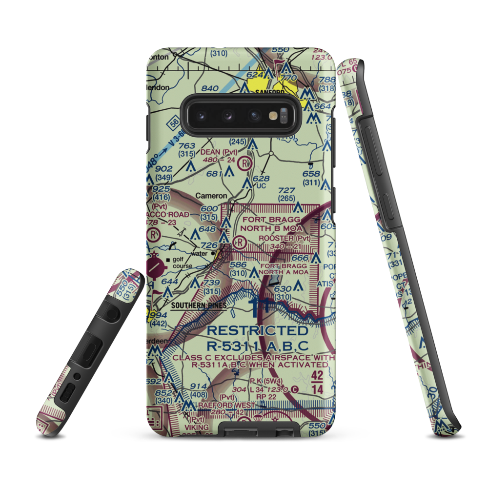 Rooster Field (84NC) VFR Sectional Samsung Phone Case Samsung Galaxy S10 Plus model shown