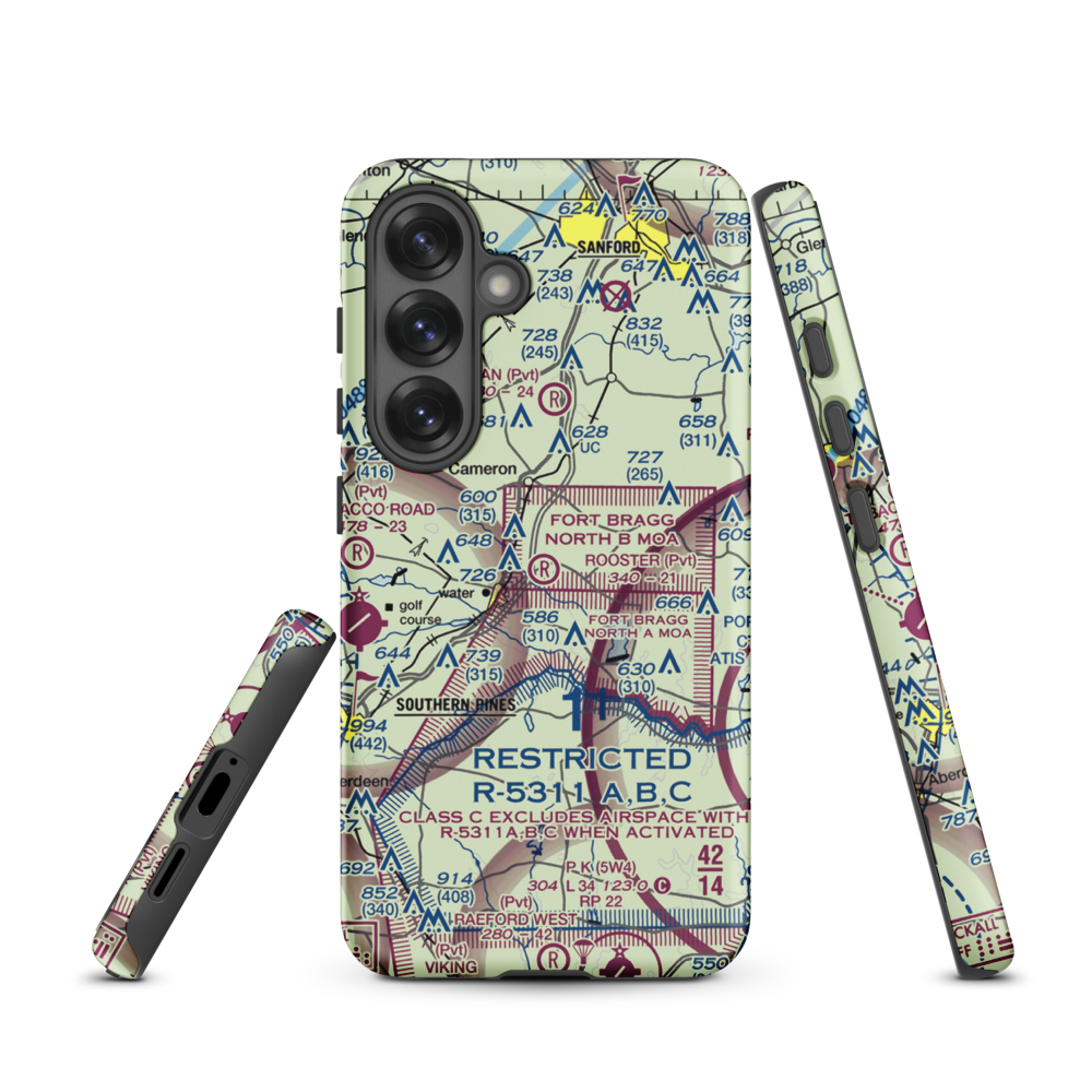 Rooster Field (84NC) VFR Sectional Samsung Phone Case Samsung Galaxy S25 model shown