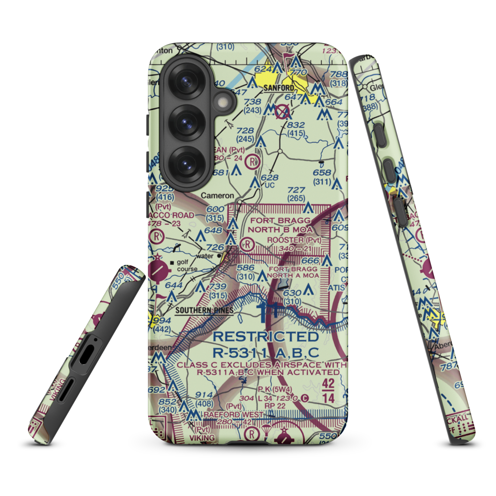 Rooster Field (84NC) VFR Sectional Samsung Phone Case Samsung Galaxy S25 Plus model shown