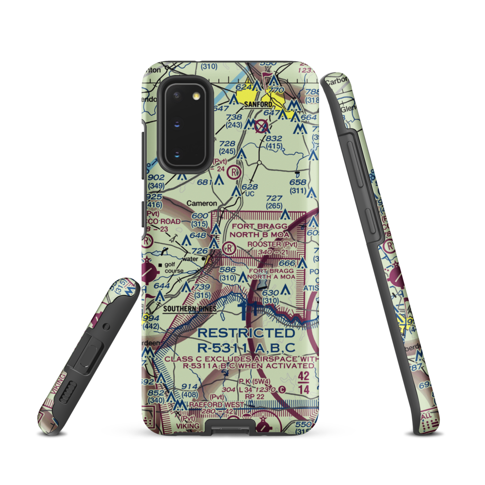 Rooster Field (84NC) VFR Sectional Samsung Phone Case Samsung Galaxy S20 model shown