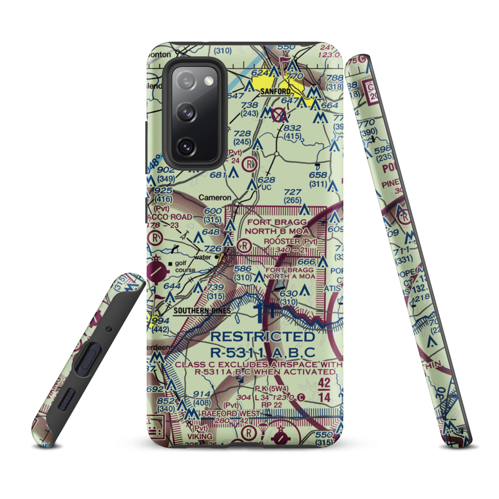 Rooster Field (84NC) VFR Sectional Samsung Phone Case Samsung Galaxy S20 FE model shown