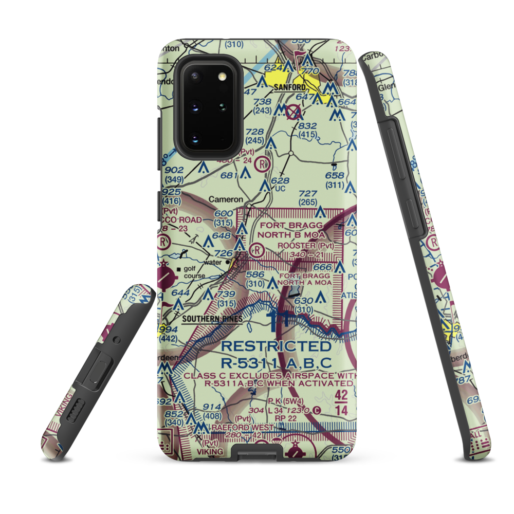 Rooster Field (84NC) VFR Sectional Samsung Phone Case Samsung Galaxy S20 Plus model shown