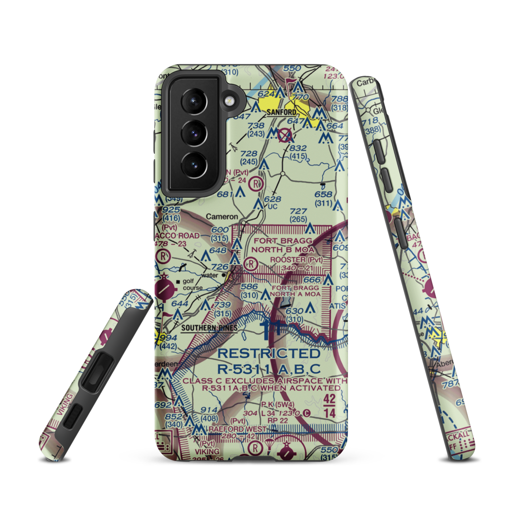 Rooster Field (84NC) VFR Sectional Samsung Phone Case Samsung Galaxy S21 model shown