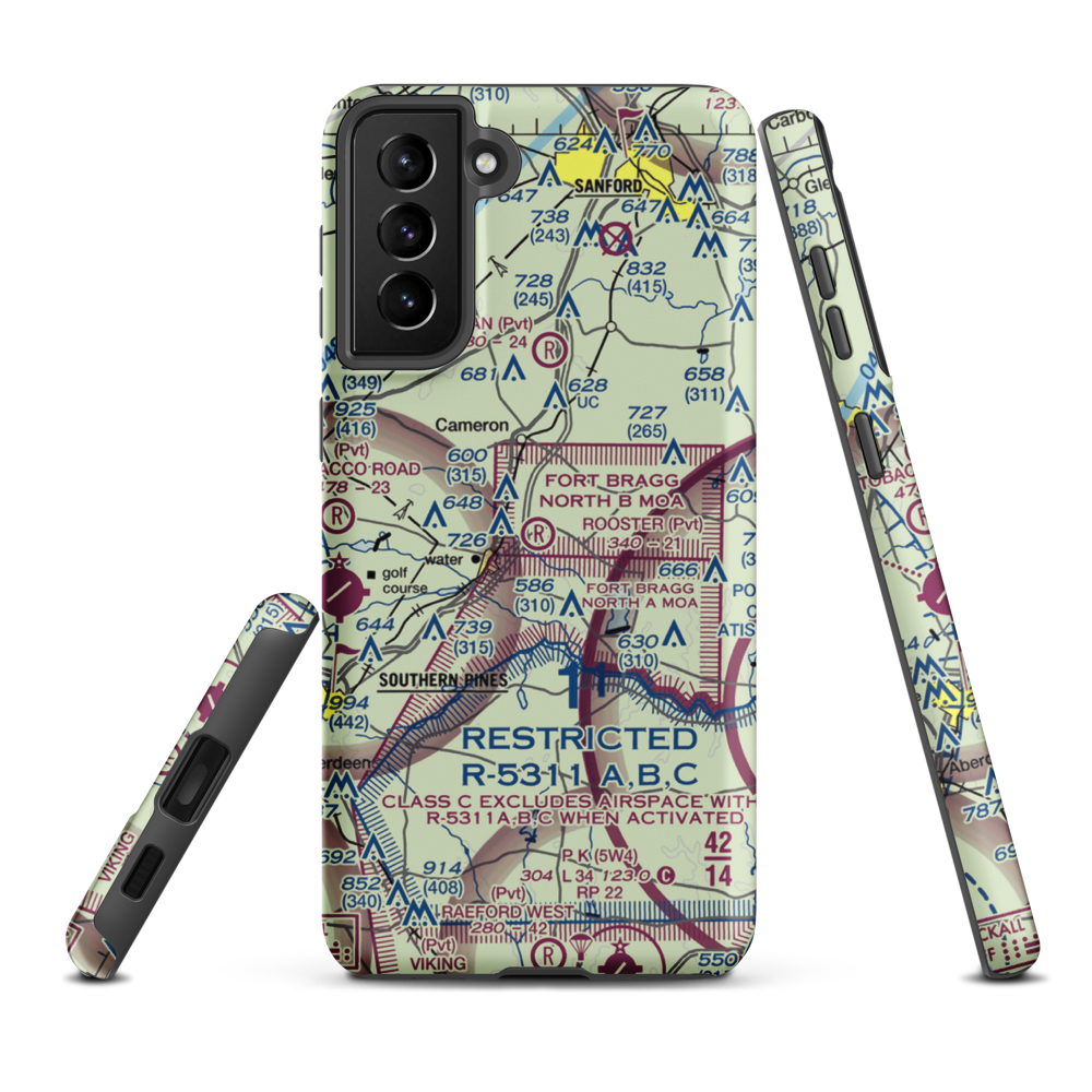 Rooster Field (84NC) VFR Sectional Samsung Phone Case Samsung Galaxy S21 Plus model shown