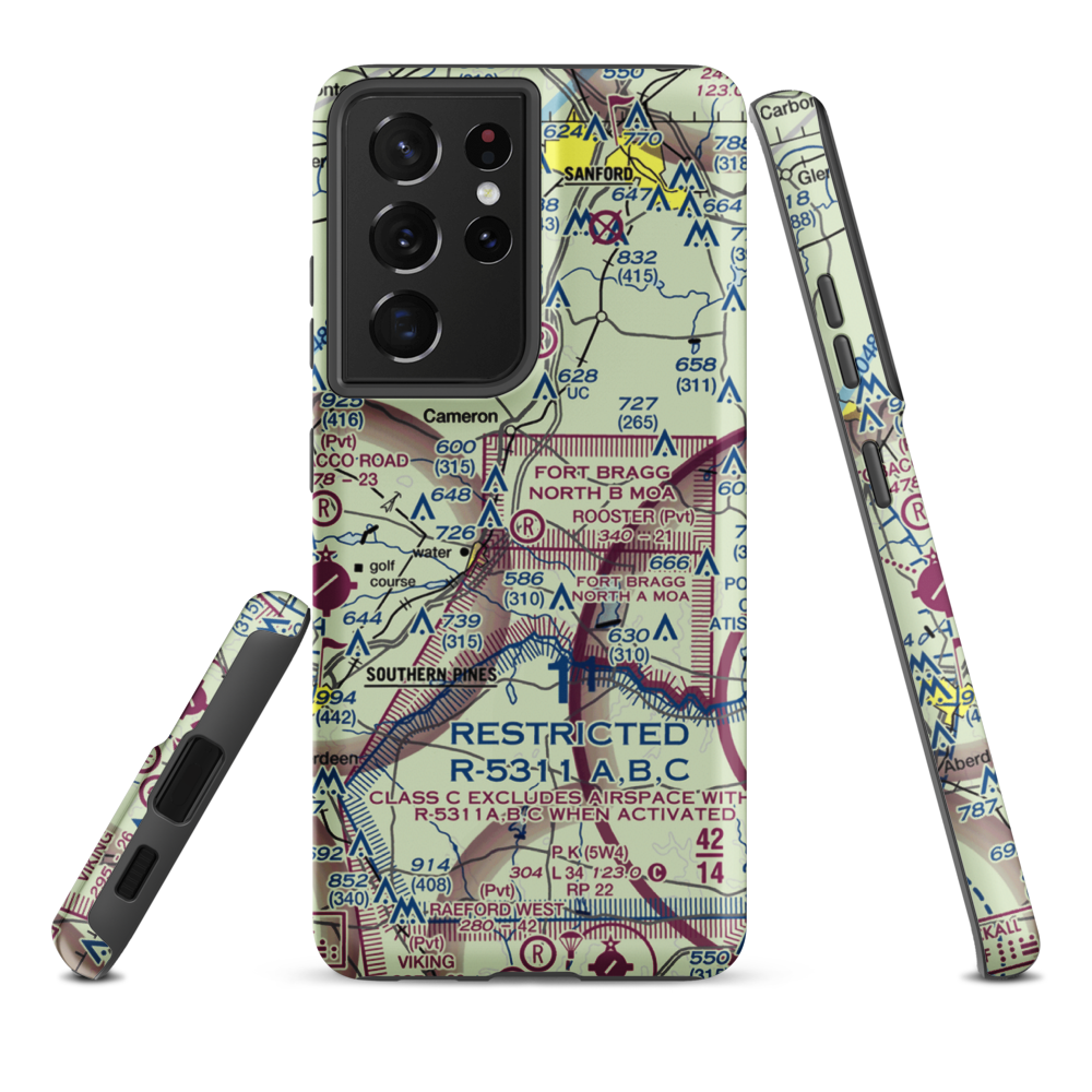Rooster Field (84NC) VFR Sectional Samsung Phone Case Samsung Galaxy S21 Ultra model shown
