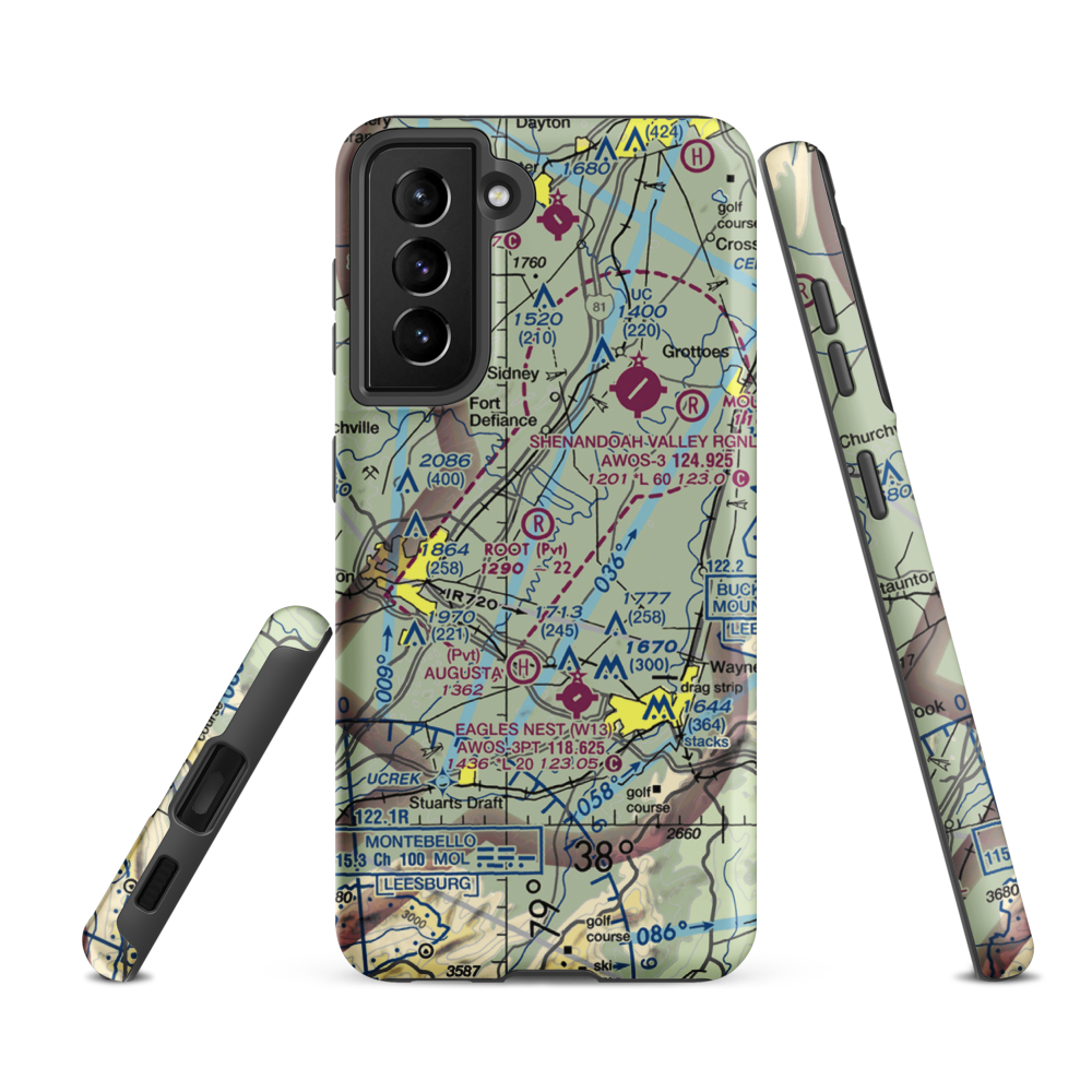 Root Field (82VA) VFR Sectional Samsung Phone Case Samsung Galaxy S21 FE model shown