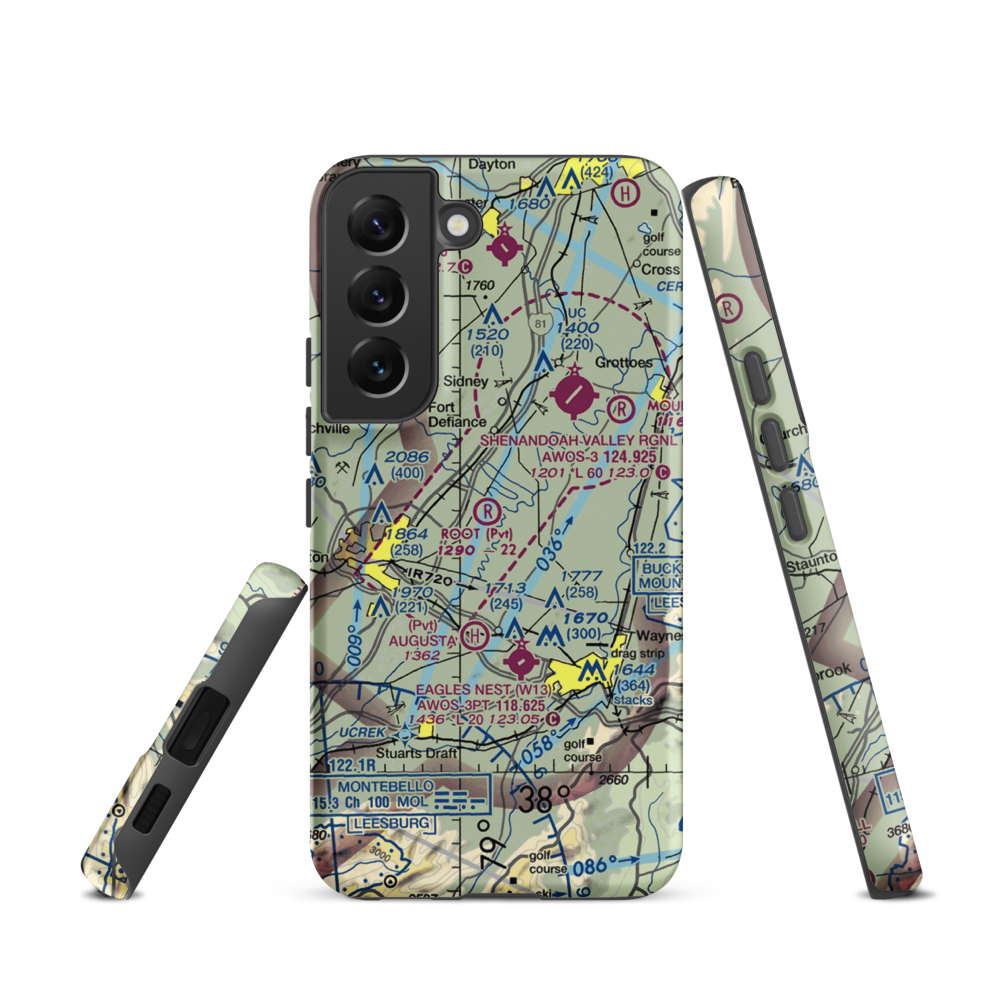 Root Field (82VA) VFR Sectional Samsung Phone Case Samsung Galaxy S22 model shown