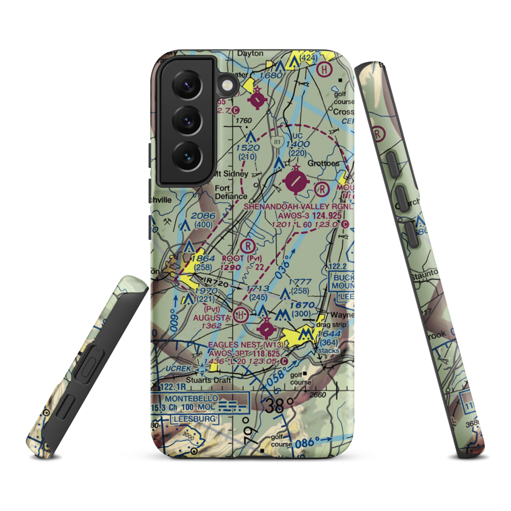 Root Field (82VA) VFR Sectional Samsung Phone Case Samsung Galaxy S22 Plus model shown