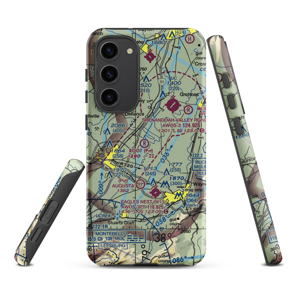 Root Field (82VA) VFR Sectional Samsung Phone Case Samsung Galaxy S23 Plus model shown
