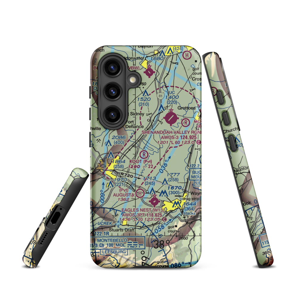 Root Field (82VA) VFR Sectional Samsung Phone Case Samsung Galaxy S24 model shown