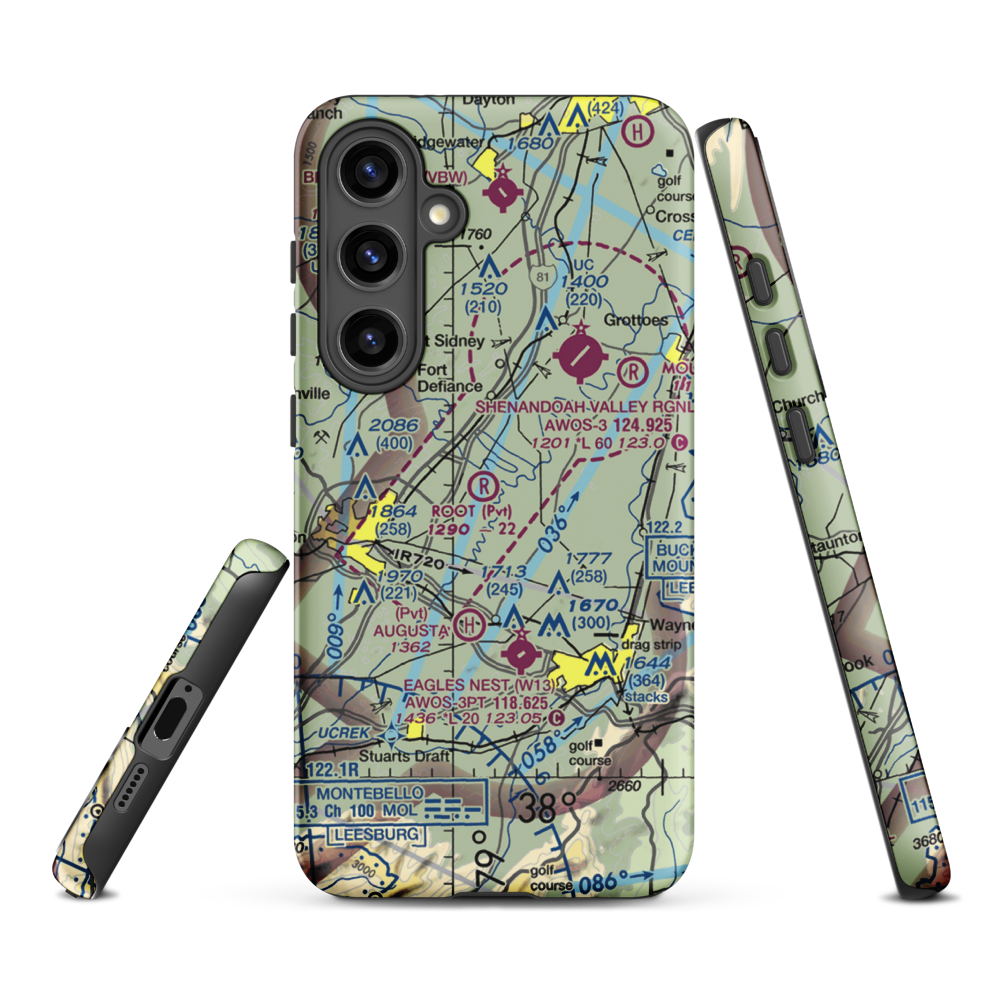 Root Field (82VA) VFR Sectional Samsung Phone Case Samsung Galaxy S24 Plus model shown