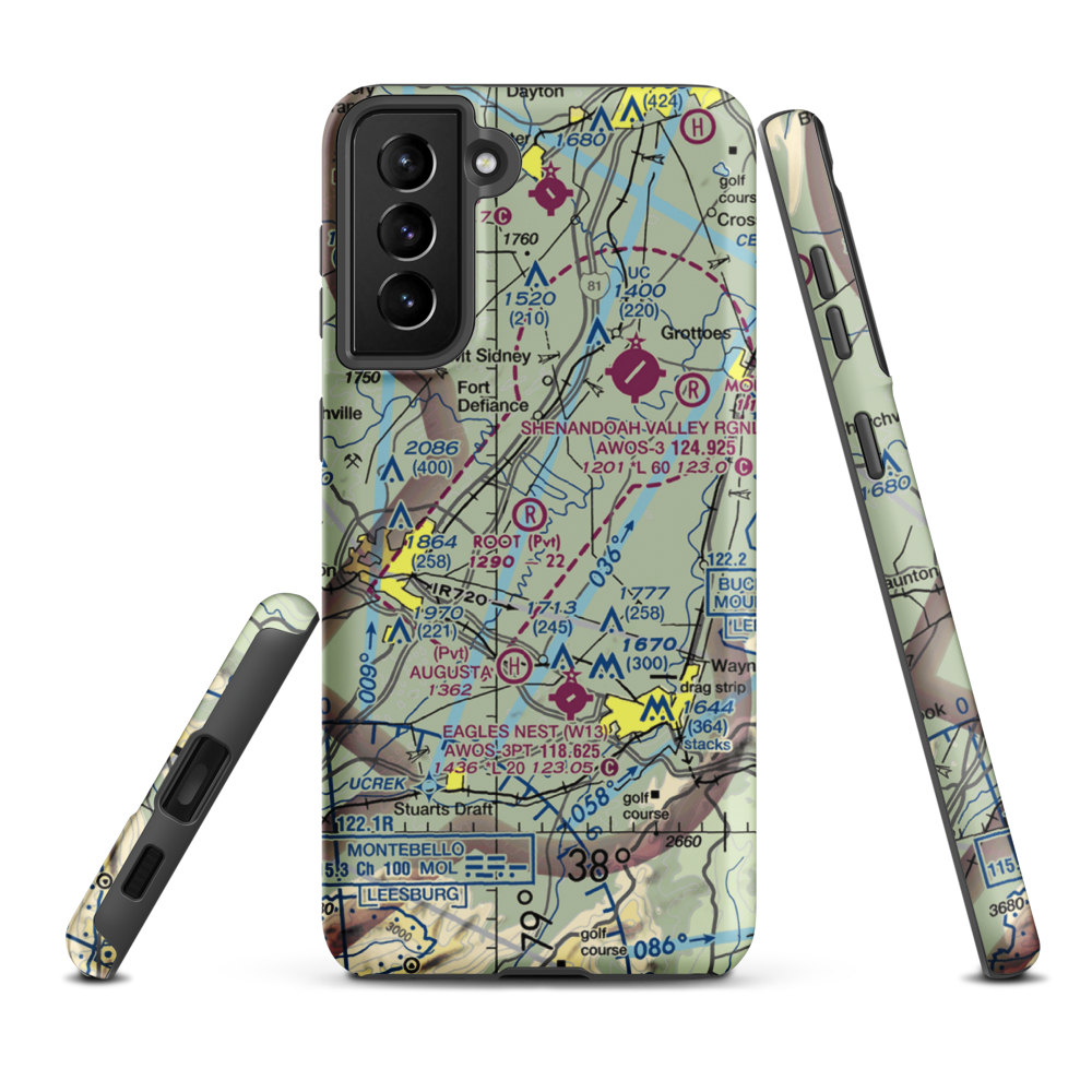 Root Field (82VA) VFR Sectional Samsung Phone Case Samsung Galaxy S21 Plus model shown