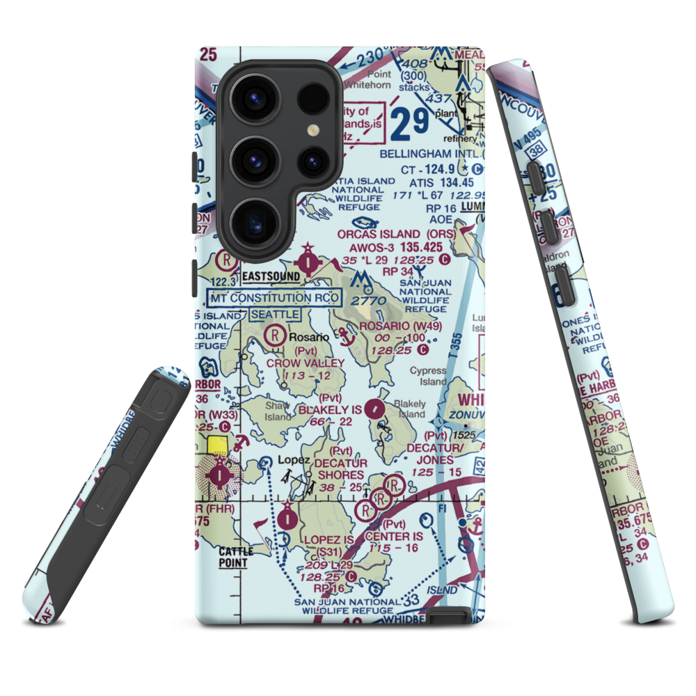 Rosario Seaplane Base (W49) VFR Sectional Samsung Phone Case Samsung Galaxy S23 Ultra model shown