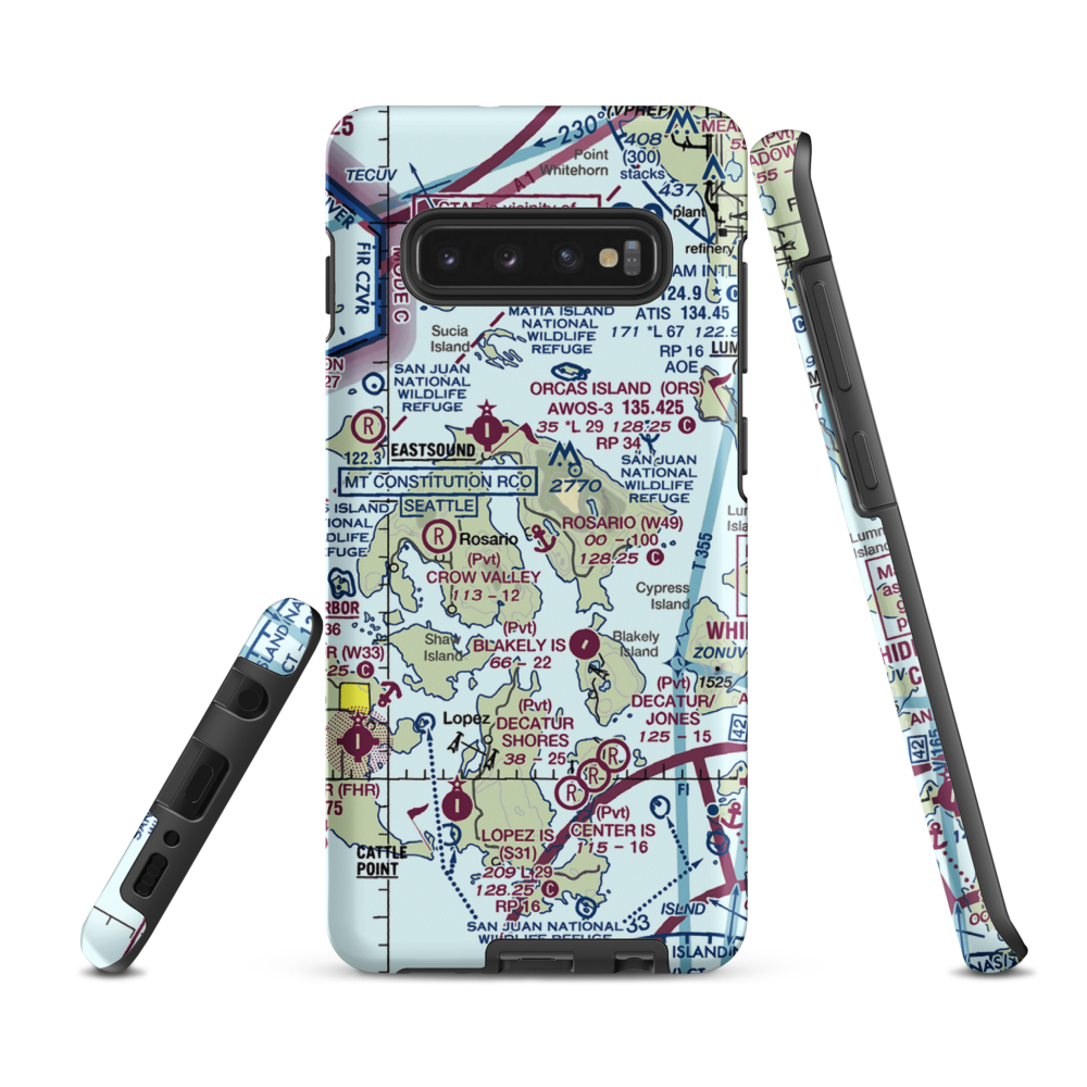 Rosario Seaplane Base (W49) VFR Sectional Samsung Phone Case Samsung Galaxy S10 Plus model shown