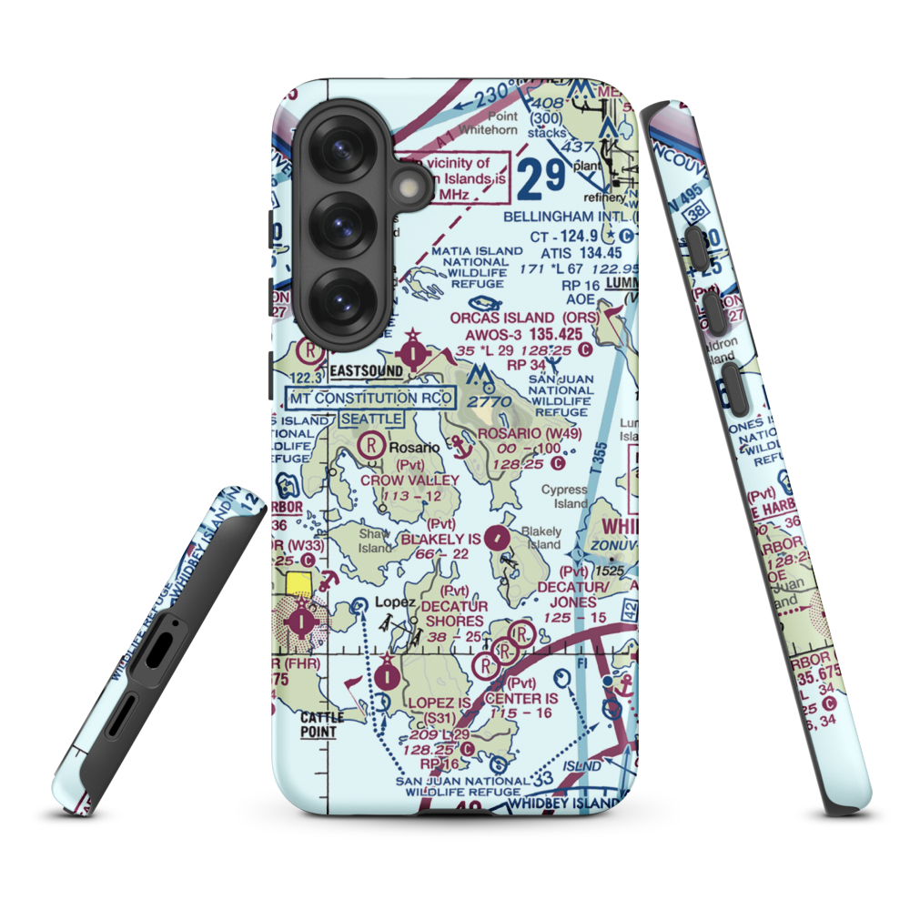 Rosario Seaplane Base (W49) VFR Sectional Samsung Phone Case Samsung Galaxy S25 Plus model shown