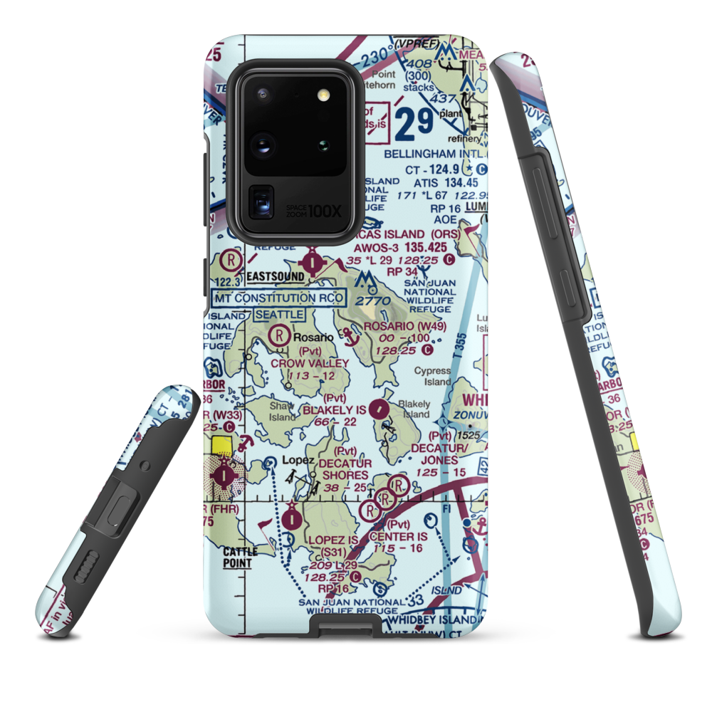 Rosario Seaplane Base (W49) VFR Sectional Samsung Phone Case Samsung Galaxy S20 Ultra model shown