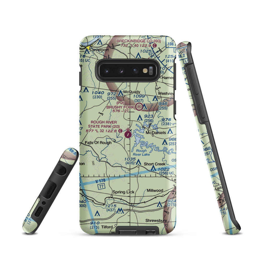 Rough River State Park Airport (2I3) VFR Sectional Samsung Phone Case Samsung Galaxy S10 model shown
