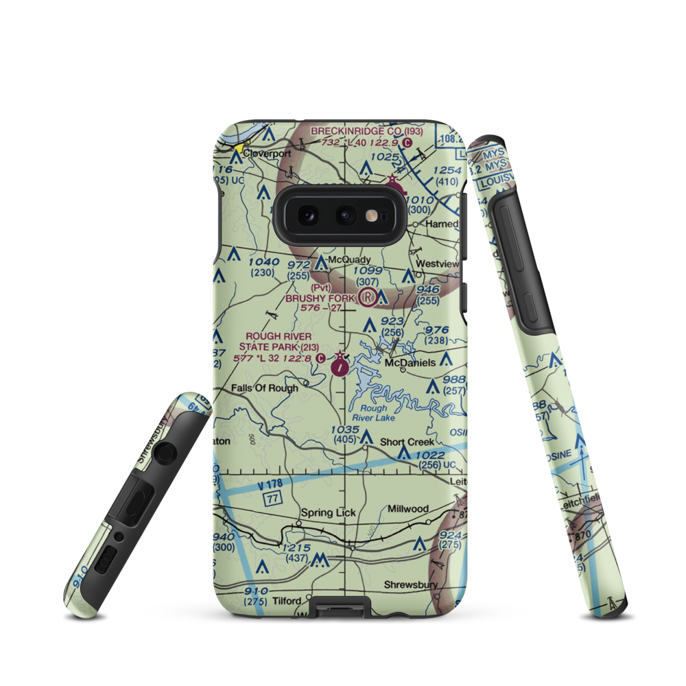 Rough River State Park Airport (2I3) VFR Sectional Samsung Phone Case Samsung Galaxy S10 Plus model shown