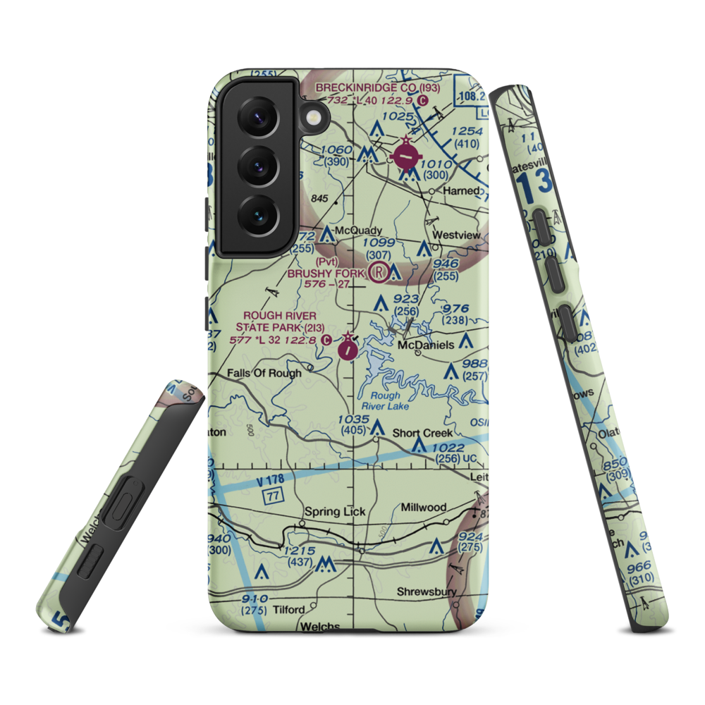 Rough River State Park Airport (2I3) VFR Sectional Samsung Phone Case Samsung Galaxy S22 Plus model shown