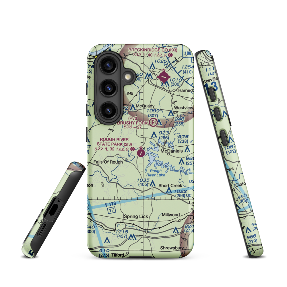 Rough River State Park Airport (2I3) VFR Sectional Samsung Phone Case Samsung Galaxy S24 model shown
