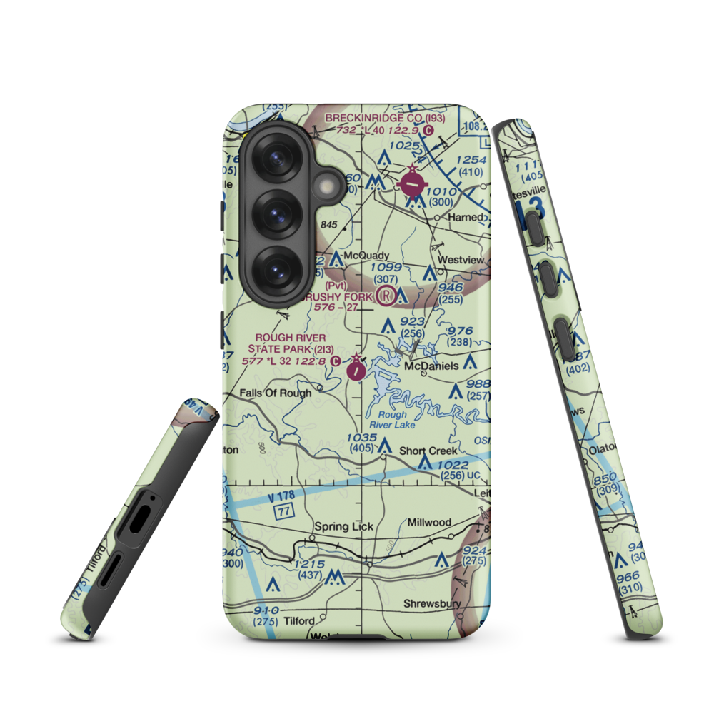 Rough River State Park Airport (2I3) VFR Sectional Samsung Phone Case Samsung Galaxy S25 model shown
