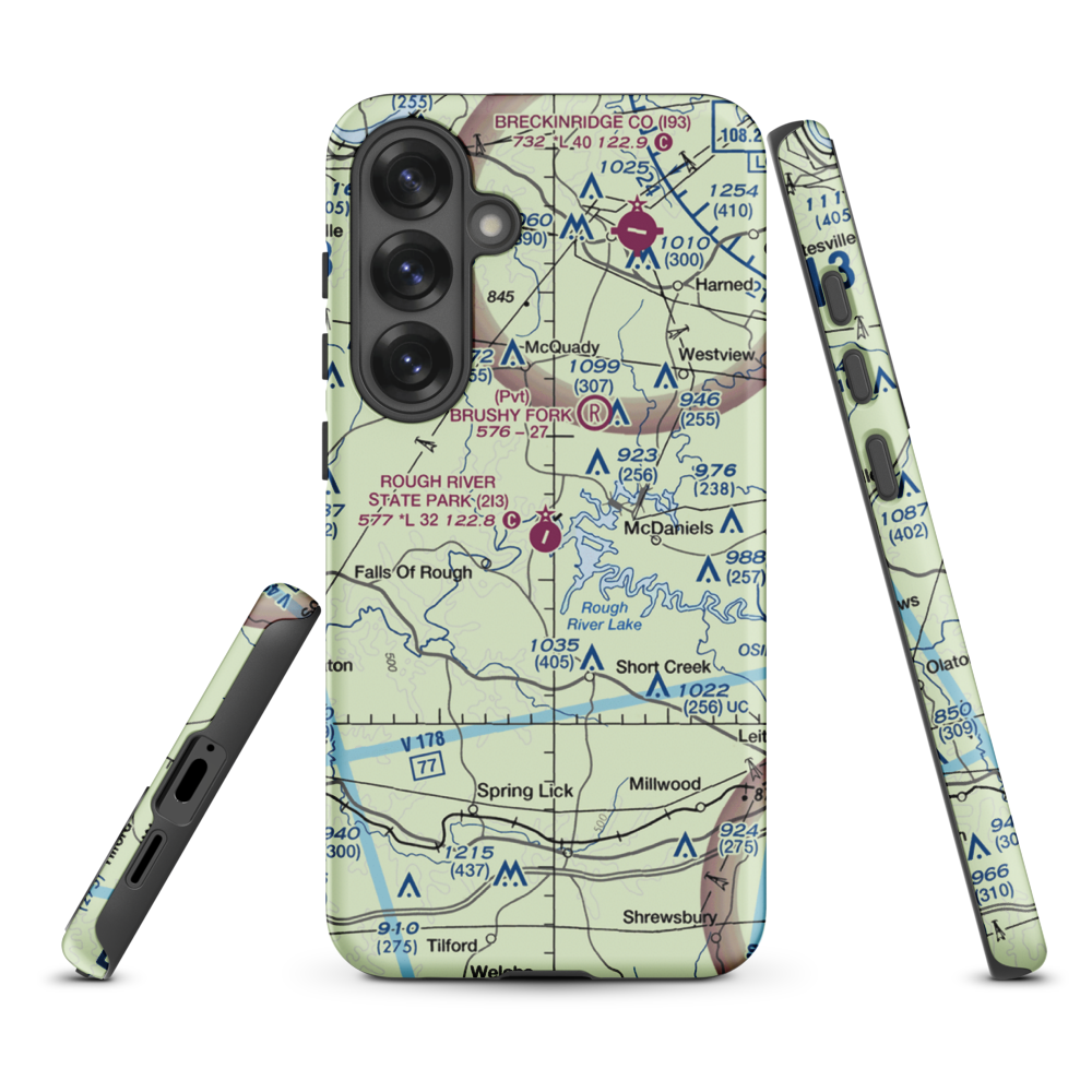 Rough River State Park Airport (2I3) VFR Sectional Samsung Phone Case Samsung Galaxy S25 Plus model shown