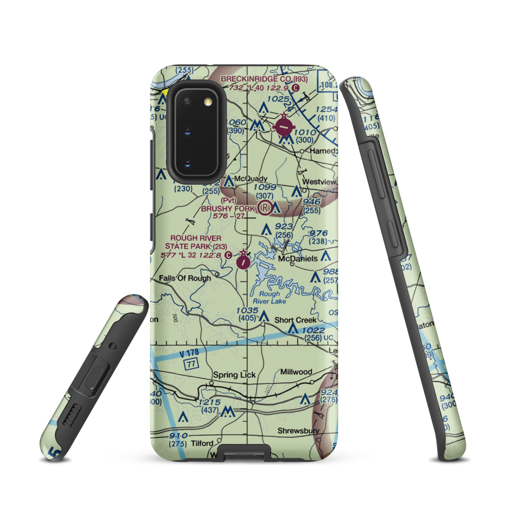 Rough River State Park Airport (2I3) VFR Sectional Samsung Phone Case Samsung Galaxy S20 model shown
