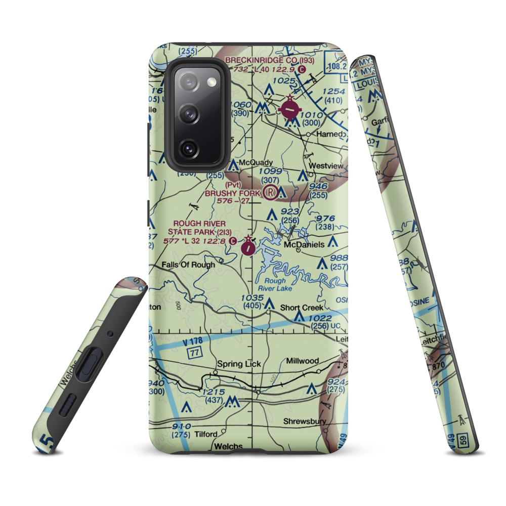 Rough River State Park Airport (2I3) VFR Sectional Samsung Phone Case Samsung Galaxy S20 FE model shown