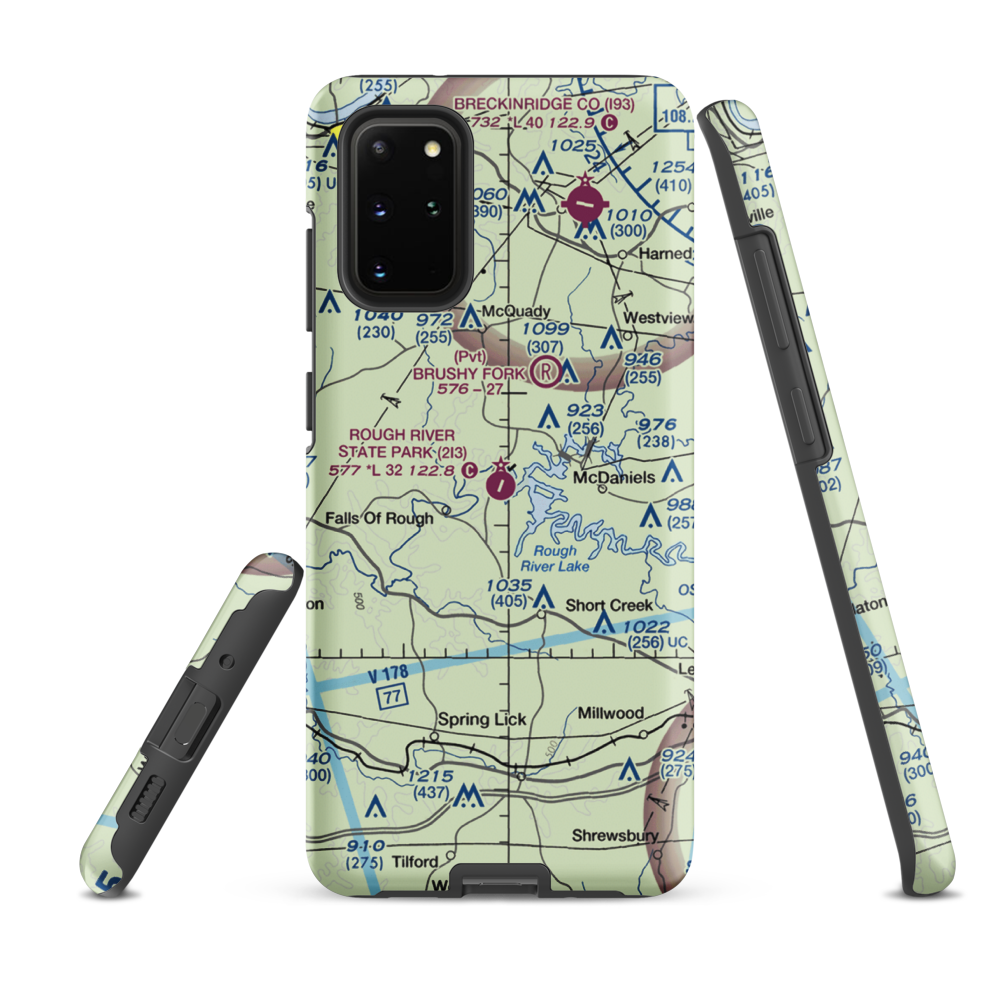 Rough River State Park Airport (2I3) VFR Sectional Samsung Phone Case Samsung Galaxy S20 Plus model shown