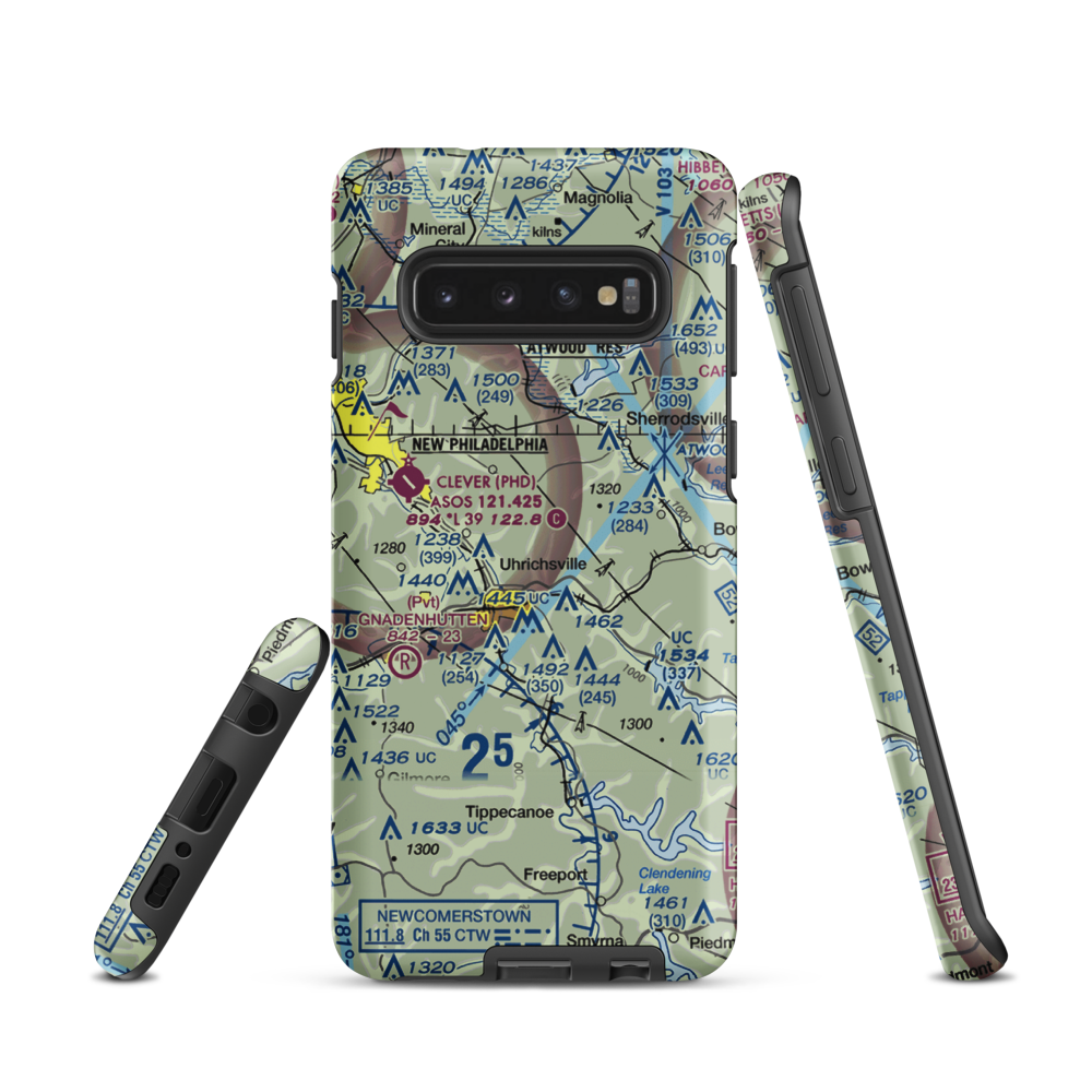 Roxford Airport (OA14) VFR Sectional Samsung Phone Case Samsung Galaxy S10 model shown