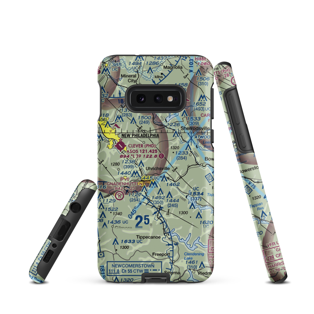 Roxford Airport (OA14) VFR Sectional Samsung Phone Case Samsung Galaxy S10e model shown