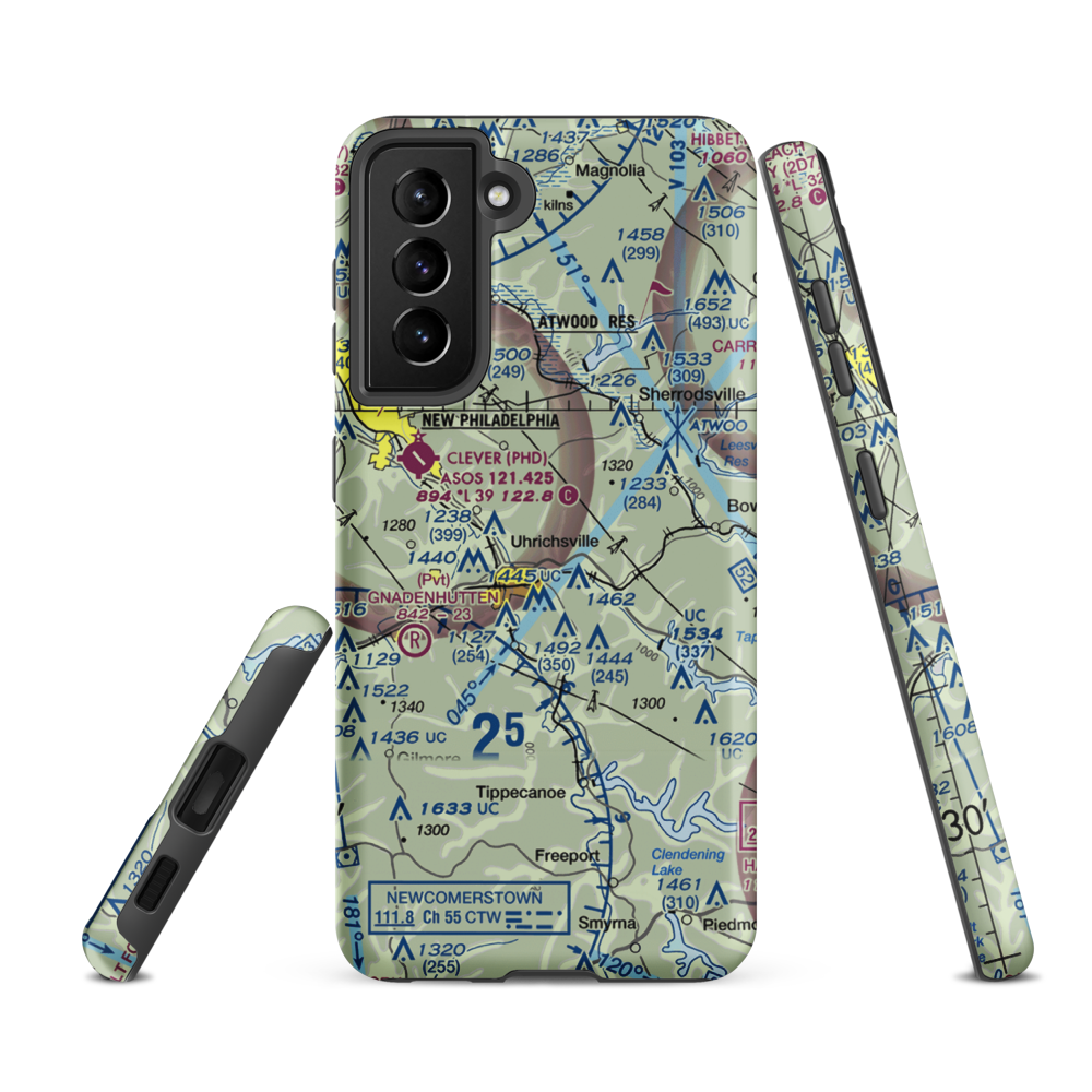 Roxford Airport (OA14) VFR Sectional Samsung Phone Case Samsung Galaxy S21 FE model shown