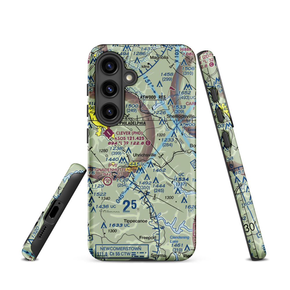 Roxford Airport (OA14) VFR Sectional Samsung Phone Case Samsung Galaxy S24 model shown