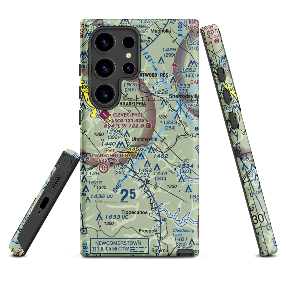 Roxford Airport (OA14) VFR Sectional Samsung Phone Case Samsung Galaxy S24 Ultra model shown