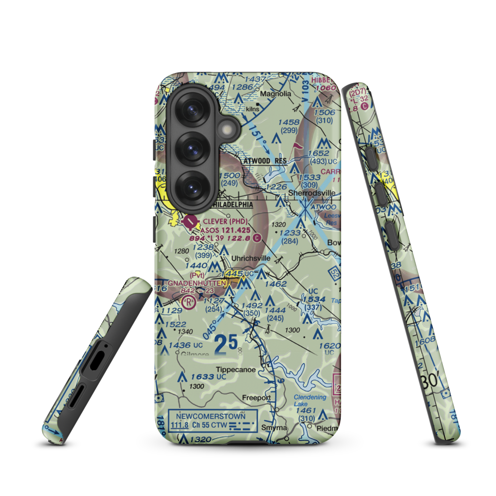 Roxford Airport (OA14) VFR Sectional Samsung Phone Case Samsung Galaxy S25 model shown