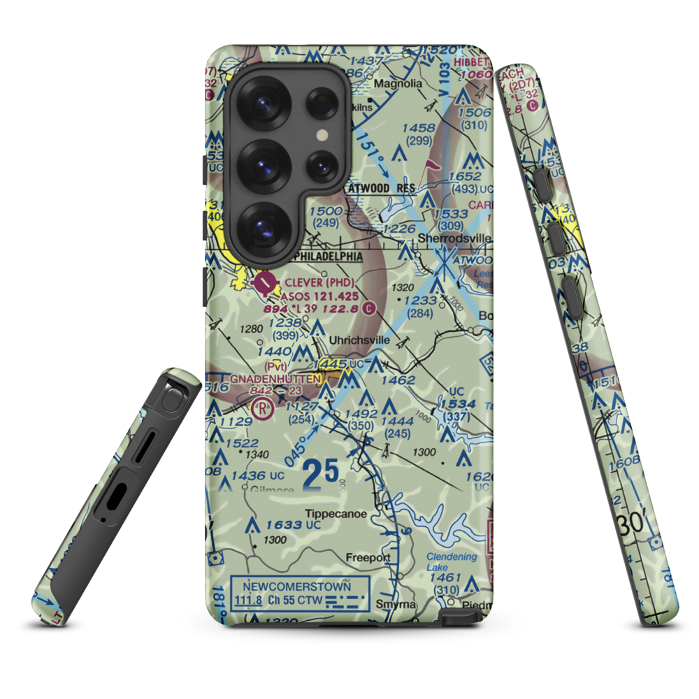 Roxford Airport (OA14) VFR Sectional Samsung Phone Case Samsung Galaxy S25 Ultra model shown