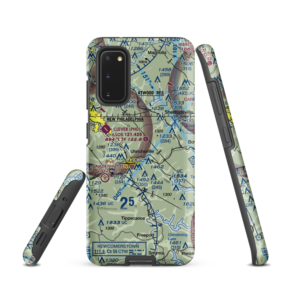 Roxford Airport (OA14) VFR Sectional Samsung Phone Case Samsung Galaxy S20 model shown