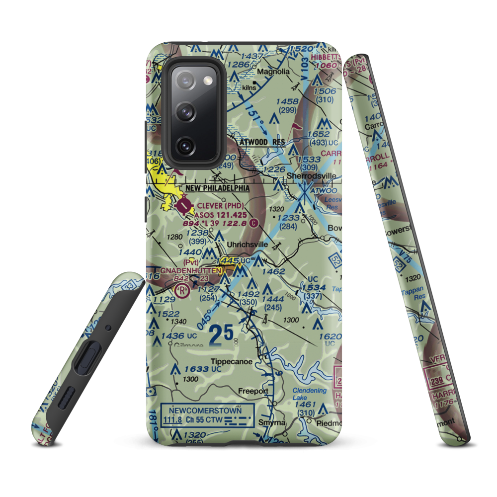 Roxford Airport (OA14) VFR Sectional Samsung Phone Case Samsung Galaxy S20 FE model shown