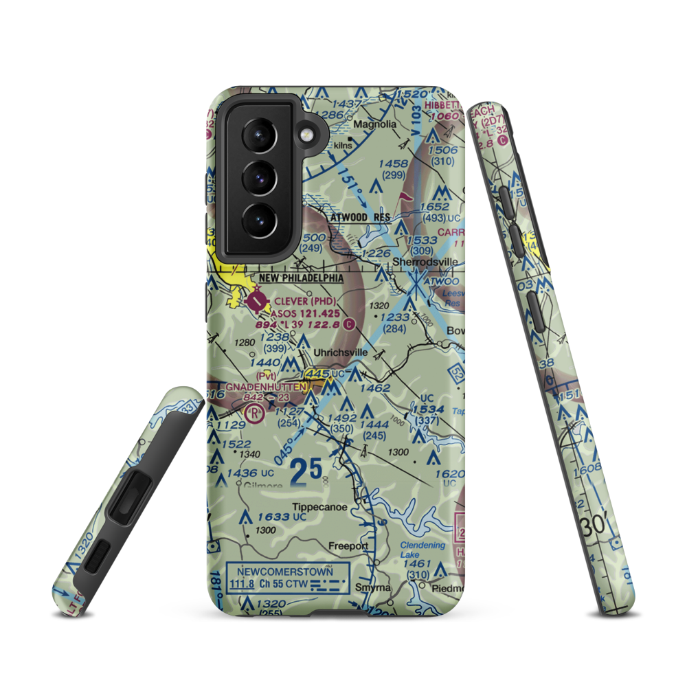 Roxford Airport (OA14) VFR Sectional Samsung Phone Case Samsung Galaxy S21 model shown
