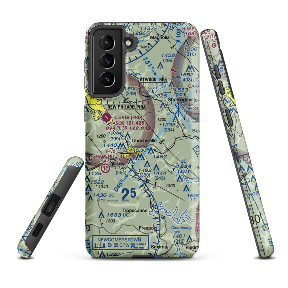 Roxford Airport (OA14) VFR Sectional Samsung Phone Case Samsung Galaxy S21 FE model shown